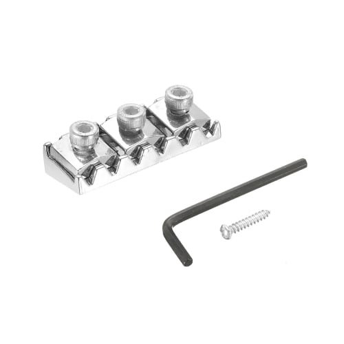 uxcell Guitar String Locking Nut, Electric Guitar Tremolo Bridge Lock, Metal Replacement Part for Electric Guitars, 42mm, Silver