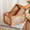 3 pcs set Vintage wooden storage Basket included S&M&L sizes,Decorative Woven Organizer s for Book,snacks,Fruit storage.Back to school season.