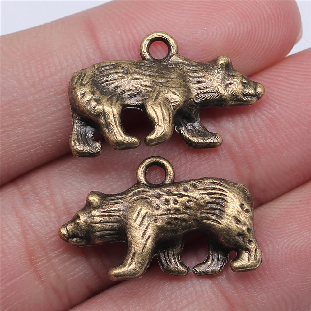 10cs Cute Animal Panda Bear Charms Pendants Antique Jewelry Making DIY Handmade Craft Pendant