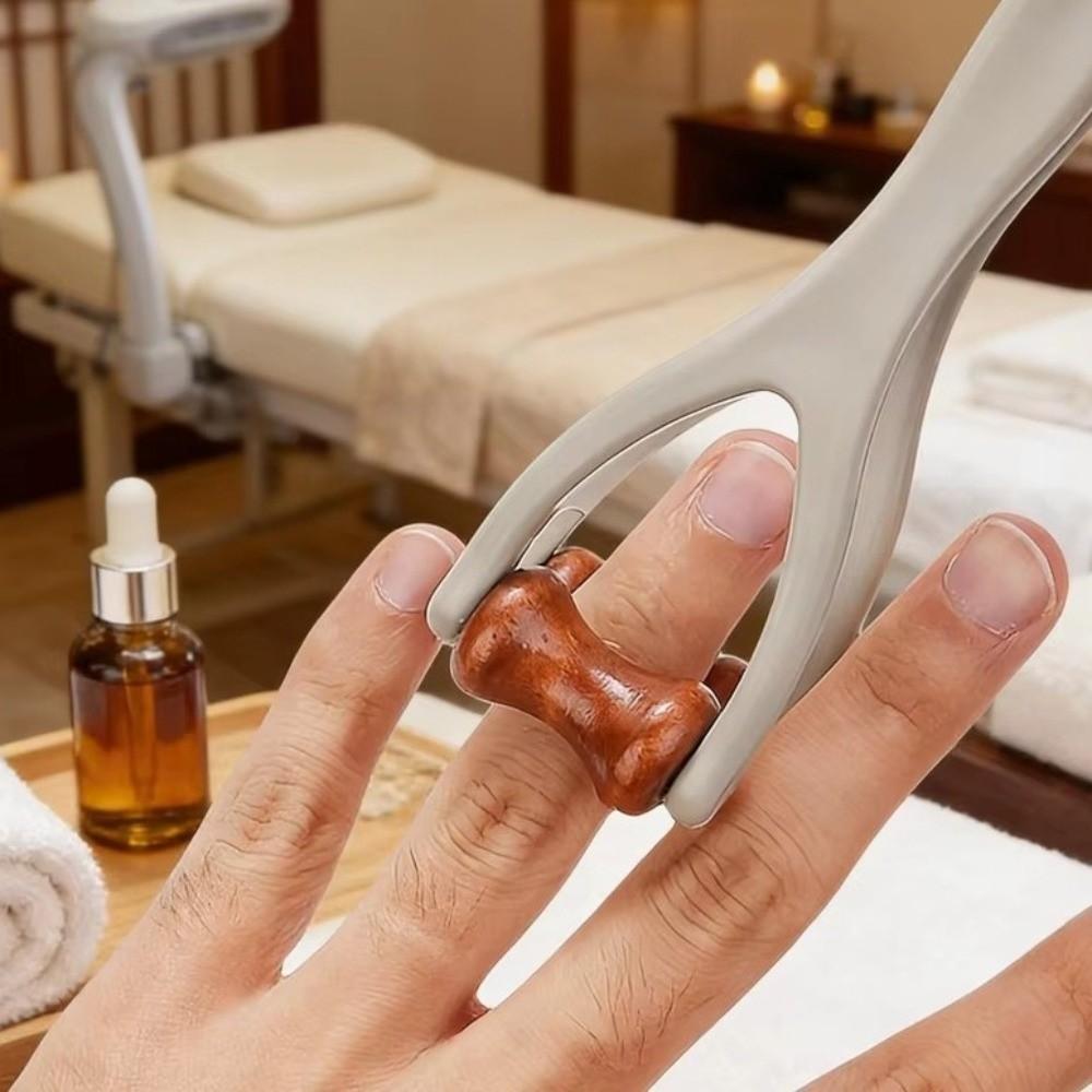 Dual-sided Roller Finger Massager Bone-Shaped Acupressure Tool Ergonomic Hand Massager New