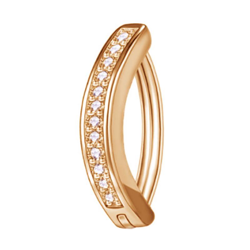 1 Stück Nabelpiercing für Frauen, minimalistischer Zirkon-Bauchring, gebogener Nabelring
