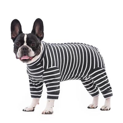 Pet Dog Clothes Poodle Chennai Teddy Small Dogs All-inclusive Male and Female Models Four Seasons Can Wear Striped Four-legged Clothes