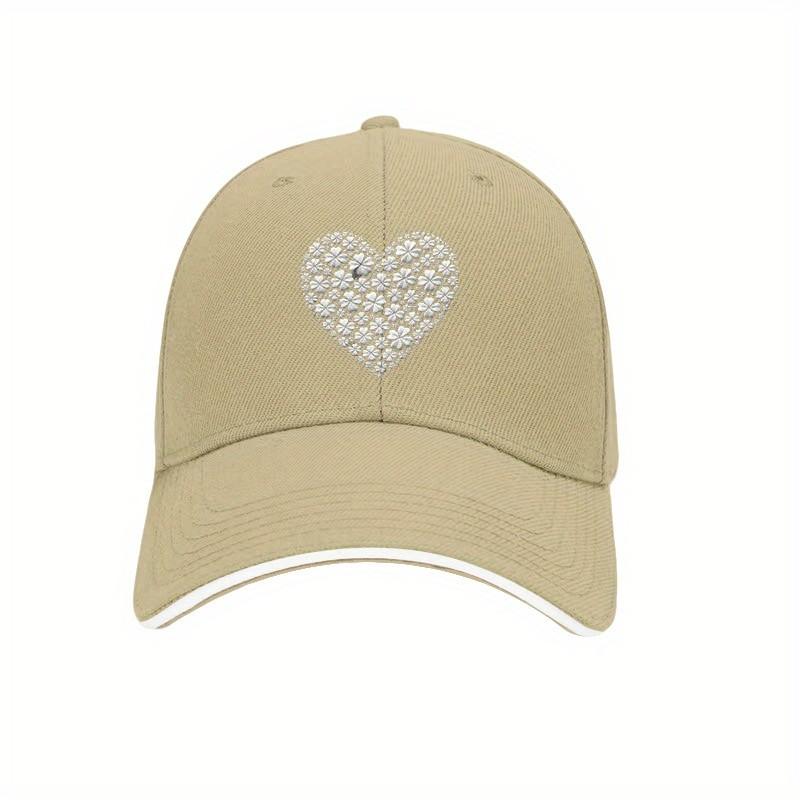 Clover Heart Baseball Cap Polyester Casual Adjustable Sun Protection Unisex Adult Baseball Hat