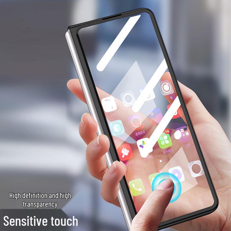 

Чехол для Huawei Mate X6 Collector s Edition: Интегрированная передняя панель с закаленным стеклом для высокой четкости и защиты от падений. Huawei Mate X6