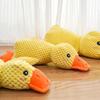 Uklidňující kachna Hračka pro psa Quack-Quack Kachna Plyšová hračka pískací kachna Interaktivní Žvýkací hračka Žvýkací štěně Žlutá kachna