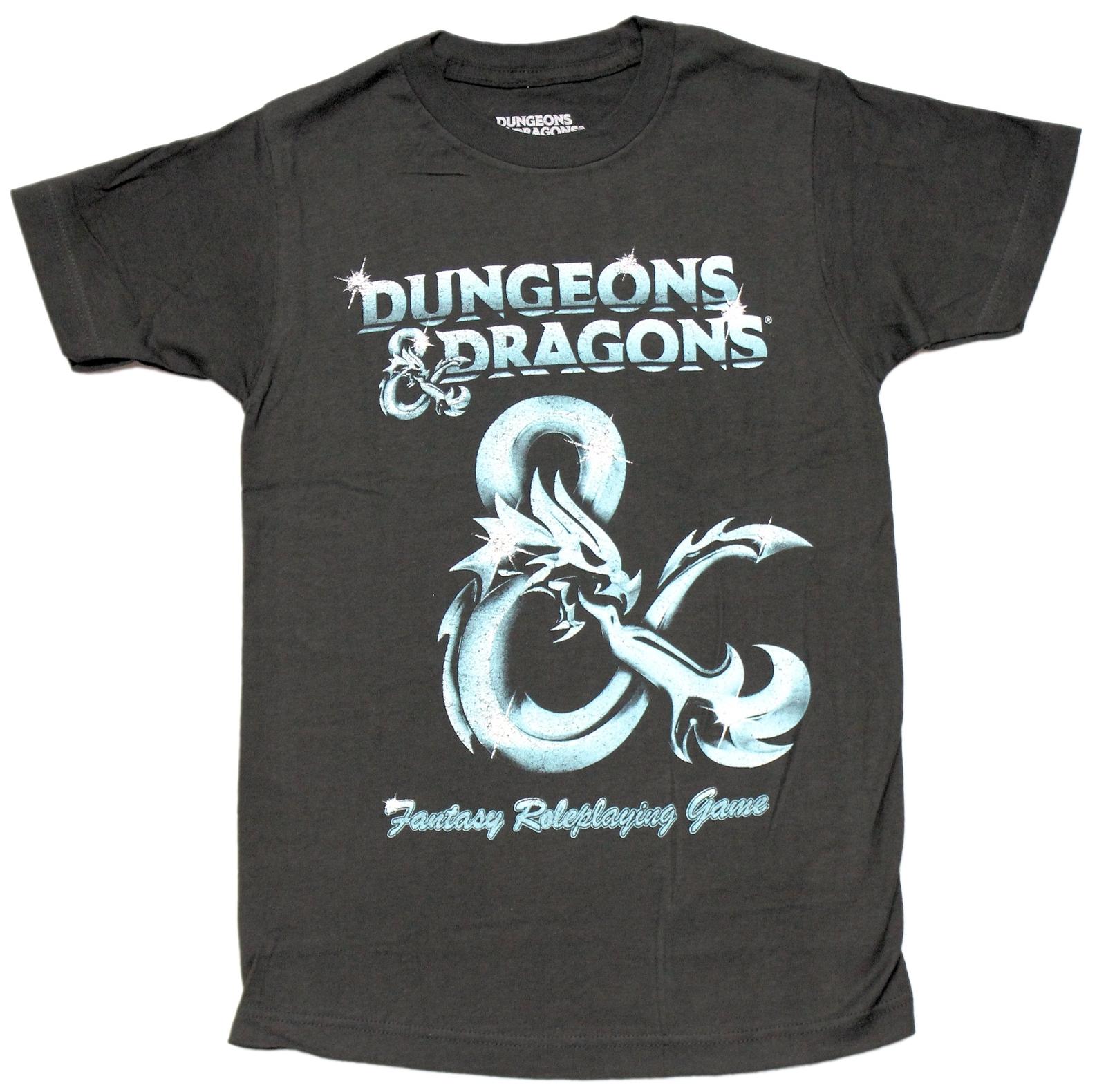 Dungeons and Dragons Mens T-shirt D&D Dragon Ampersand Logo S