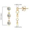 Moissanite Link Stud Earrings for Women 925 Silver Original Certified Wedding Jewelry Round 3mm VVS1 Diamond Drop Earrings