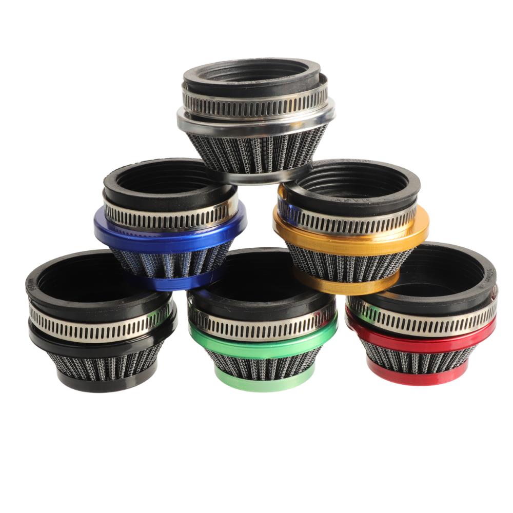 Universal 42mm 44mm 50mm 54mm Air Filter Cleaner For Gas Motorized Bicycle Push Mini Moto Pocket Bike ATV Quad Motorcycle Parts Air Filters 7