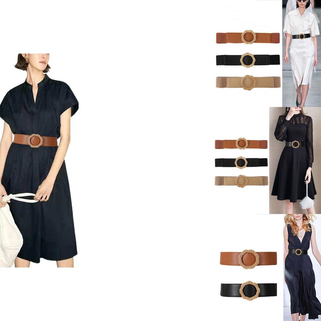 Chic Vintage Decorative Waist Belt For Dresses In Fashionable Brown Black Color Options