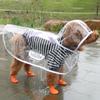 Vêtements de pluie transparents pour animaux de compagnie Imperméable Boutons-pression Capuche Minimaliste Réglable Chien Coupe-vent Doux Équipement de pluie Fourniture