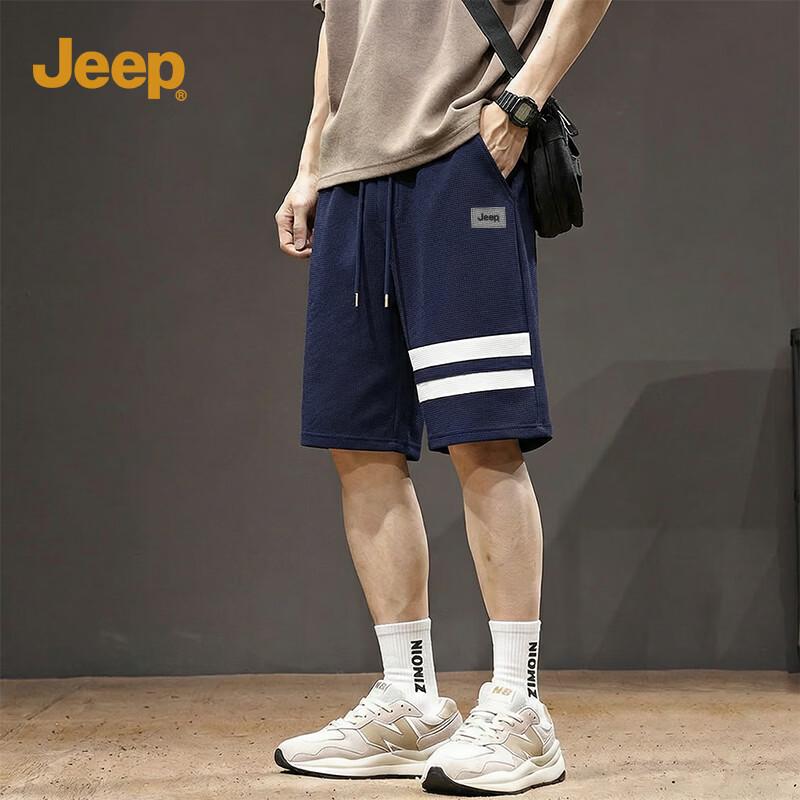 JEEP Waffle Knit Mid-Length Casual Shorts M