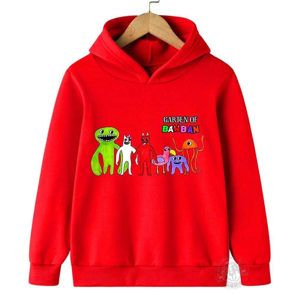 

Kids Garten of Banban Fun Printed Hooded Pullover Sweatshirt Fall and Winter Outdoor Fashion Warm Boys and Girls Long Sleeve Top 100