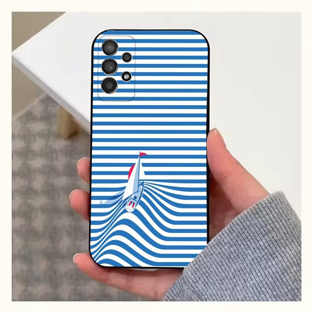 Sailing Boat Case For Samsung S10,Plus,S9,S22,S25,Ultra,S24,S21,S20,S23,FE,Lite,Soft Silicone Black