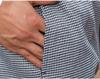 Men's Loose Straight-Leg Cotton Work Pants - Striped Kitchen Waiter Trousers