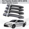 Carbon Car Accessories Plated Door Handle Covers Paste Style For Toyota Avalon 2012 2013 2014 2015 2016 2017 2018 Chrome Trim
