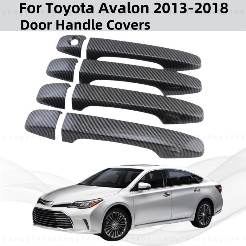 Carbon Car Accessories Plated Door Handle Covers Paste Style For Toyota Avalon 2012 2013 2014 2015 2016 2017 2018 Chrome Trim