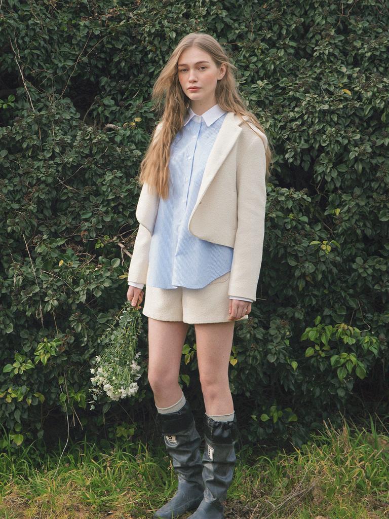 LENINA Irene Banding Short Pants_Ivory