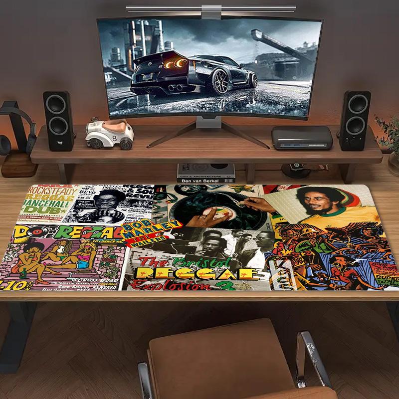 Bob Marley Color Mouse Pad Large Gaming Table Cushion Non-slip Laptop Tablet Big Mousepad XXL Mat Mini PC Playmat With Lock edge