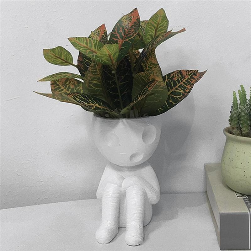 Mummy Vase Gardening Flower Pot Small Plant Stand Air Plant Stand Indoor Plant Pot Abstract Character Vase Ornaments