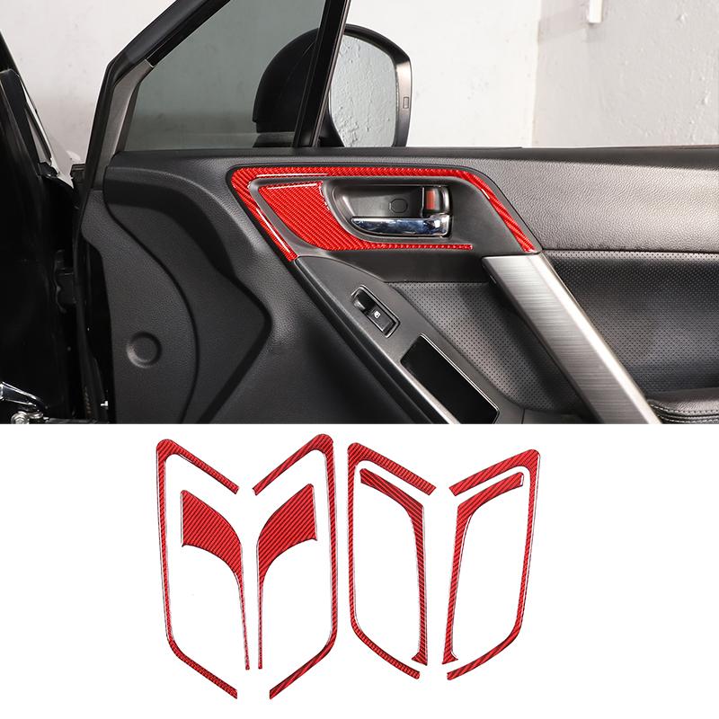 For Subaru Forester 2013-2018 Red Soft Carbon Fiber Interior Kit Dashboard Console Gear Shift Panel Decoration Trim Stickers