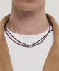 Noise [Handmade] Vintage Layered Leather Necklace - Brown