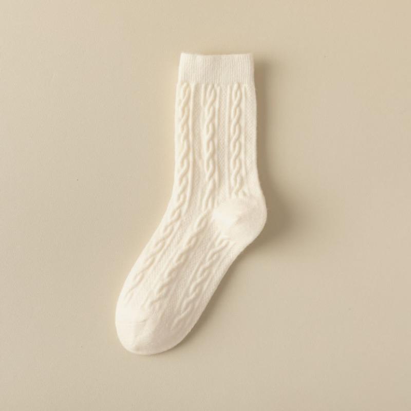 

Wool Socks, Women s Pile Socks, Warm Knitted Socks for Autumn and Winter, Thickened Mid-calf Socks, Long Socks for Winter 1 pair