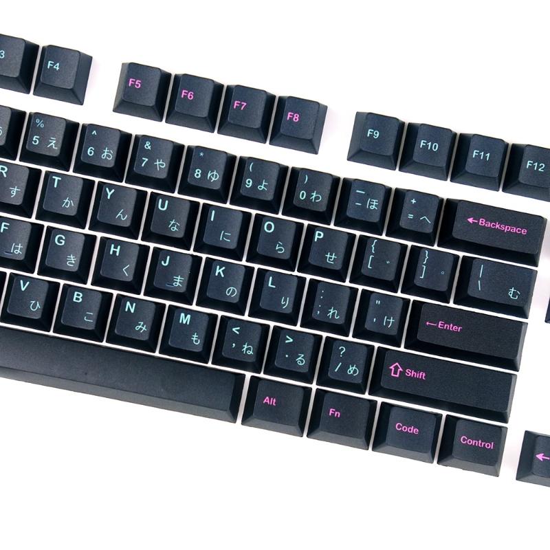 Für Kreative PBT-Farbsublimations-japanische Tastenkappen 127 Stück Datei für Taste für GK61 64 84 Tkl87 98 104 MX hes N