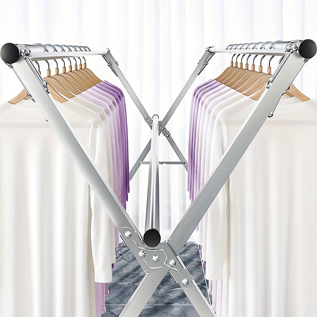 78.7 Inches Folding Outdoor Indoor, Drying Rack Clothing Collapsible, Foldable Laundry Drying Rack, Heavy Duty Stainless Steel