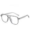 Tr90 Square Glasses Frame With Blue Light Blocking For Fashionable Commuting And Long Face Shapes