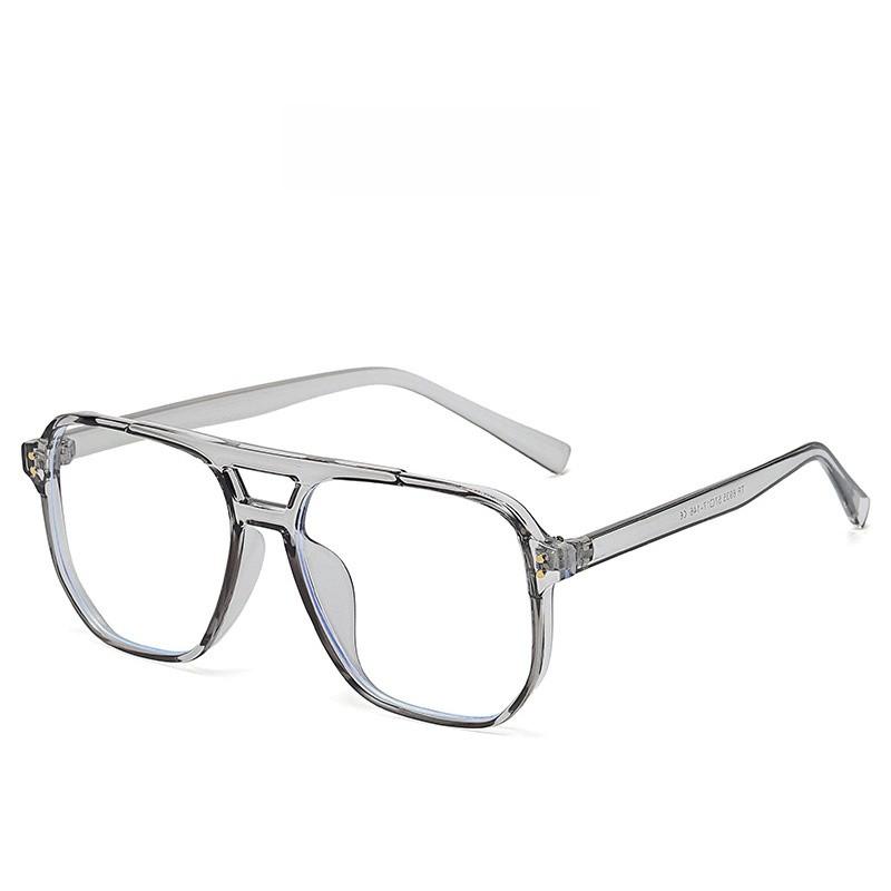 Tr90 Square Glasses Frame With Blue Light Blocking For Fashionable Commuting And Long Face Shapes