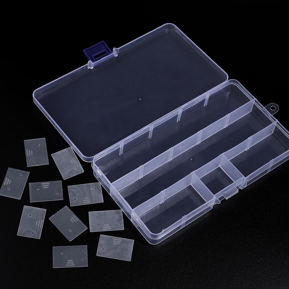 10/15Grids Plastic Jewelry Storage Box Adjustable Square Organizer Boxes For DIY Beads Earrings Bracelet Packaging Display Box