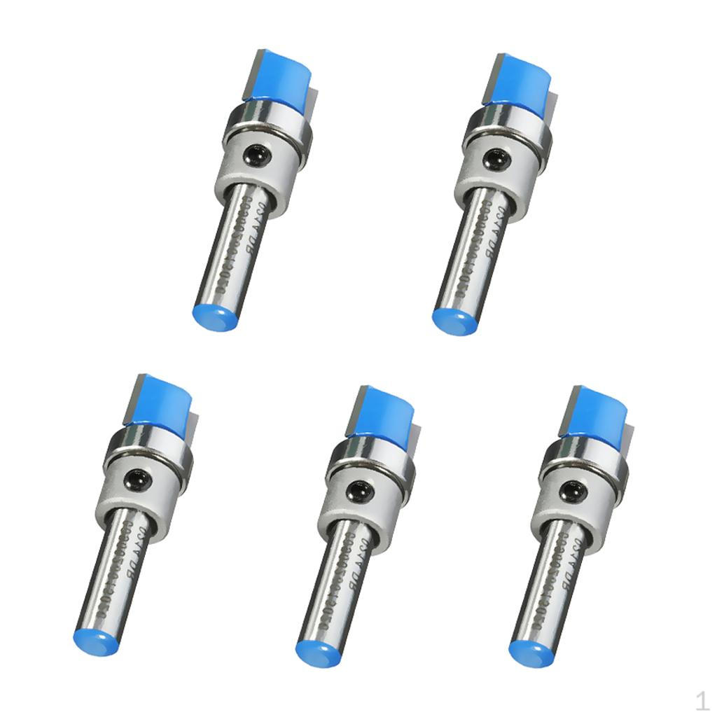 

5x Heavy Duty Bearing 1/4 Straight Shank Flutes Flush Router Cutter Bit 1/4 inch