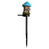 LED Solar Fairy-Tale Mushroom Cottage Garden Light Mushroom House Statue Lawn Lights for Yard Patio Pathway Lawn Flower Bed