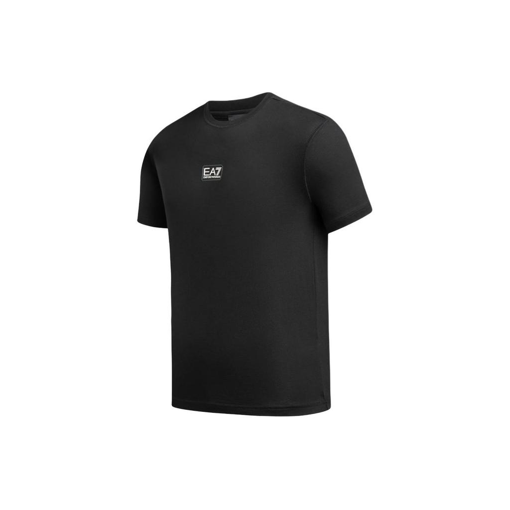 Emporio Armani EA7 SS24 Logo Letter Print Crew Neck Short Sleeve T-Shirt Men tops Black 3DPT05-PJ02Z-1200