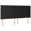 VidaXL Tête de Lit à LED Meuble de Chambre à Coucher Accessoire de Lit Double Tête de Cadre de Lit Intérieur Noir 3123864