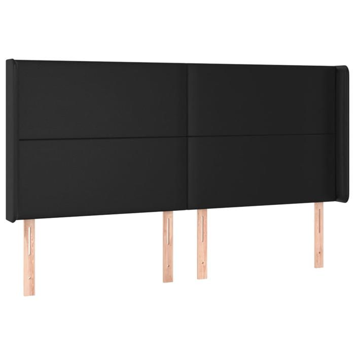 VidaXL Tête de Lit à LED Meuble de Chambre à Coucher Accessoire de Lit Double Tête de Cadre de Lit Intérieur Noir 3123864