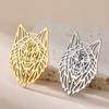 Stainless Steel Animal Brooch Lion Vintage Lapel Pins Suit Collar Badges  Trendy Gift