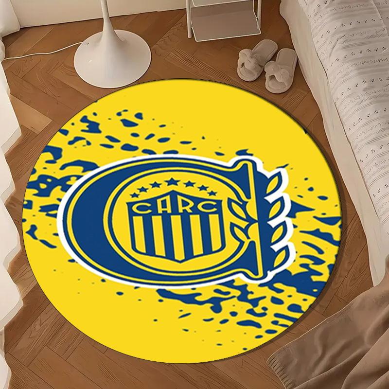 Rosario Central Crest Round mat, Anti-slip Circle Carpet Chair rug For livingroom,Bedroom, doormat home decor Gift Christmas Gifts