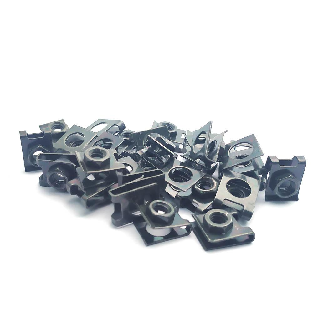 10pcs Car Motorcycle Scooter ATV Moped E-bike Plastic Cover Metal Retainer 6mm U-Type Clips with Nut M6