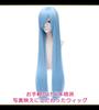 CaseEden Cosplay Wig, Smooth, Straight, Long, 100cm, Light Blue, Dark Blue, Includes 2 Wig Nets