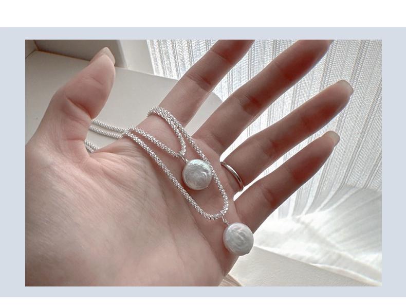 Monica-Style S925 Sterling Silver Baroque Pearl Star Necklace for Women