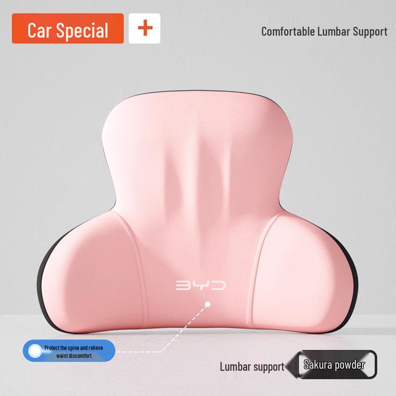 Příslušenství pro vozy BYD: Opěrky hlavy, Bederní opěrky, Polštářky a Chrániče krku pro modely Qin Plus, Song Pro, Seagull, Seal, Han.