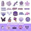 50 Purple Mix and Match Stickers Shein New Purple Small Fresh Cartoon Temu Stickers