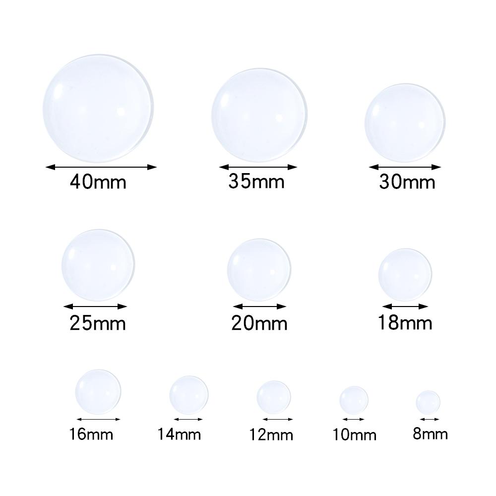 2-50 Stück Runde Flache Glascabochons 6/8/10/12/14/15/16/18/20/25/30/35/40mm Klare Glascabochons Cameo Für DIY Schmuckherstellung