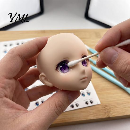 Augenaufkleber in verschiedenen Größen für Puppen, DIY-Wassertransfer-Abziehbilder, Anime-Tonpuppen-Gesichtsaccessoires, Realistische bunte Augen, Basteln und