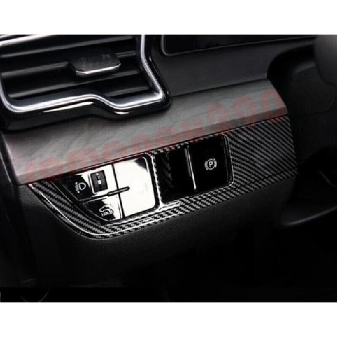 For Kia Sportage  2024 Carbon Fiber Look Headlight Switch Panel Cover Trim