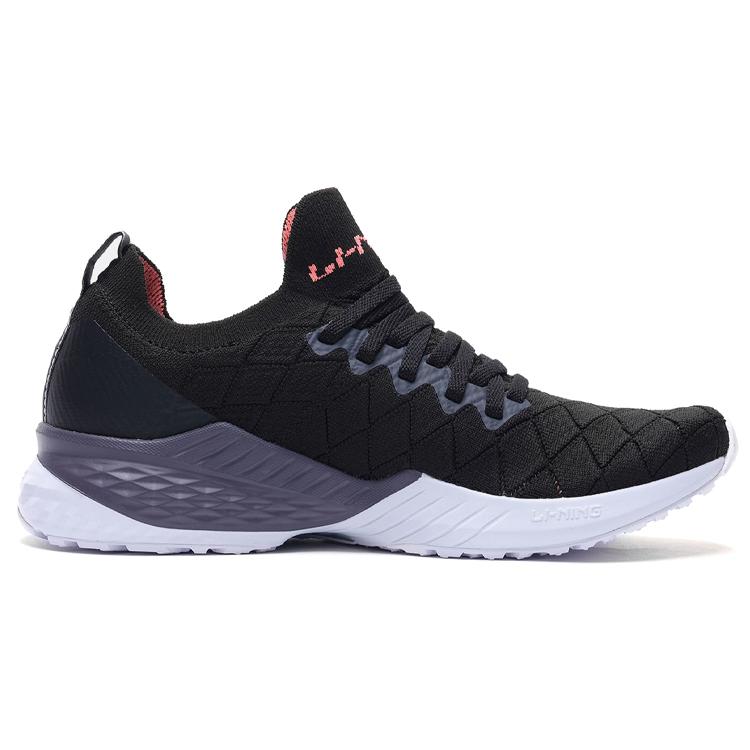 New LiNing Cloud Five Generations Cushioned Anti Slip And Wear Resistant Lightweight Low Top Running Shoes Women's Black ARHP074-1