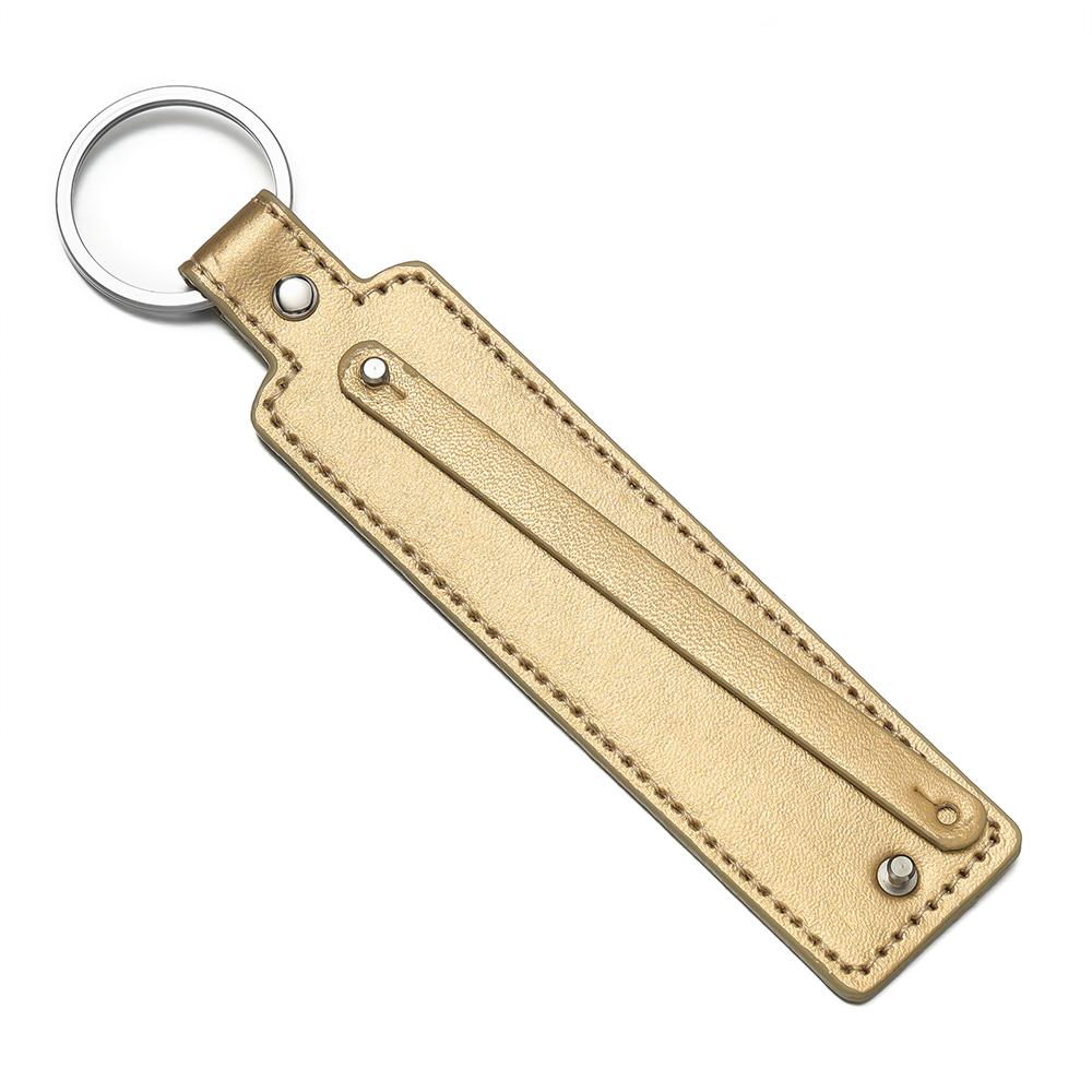 1pc Creative PU Leather Keychain Business Gift Leather Party Blank Car Key Chains Simple Metal Key Rings DIY Accessories