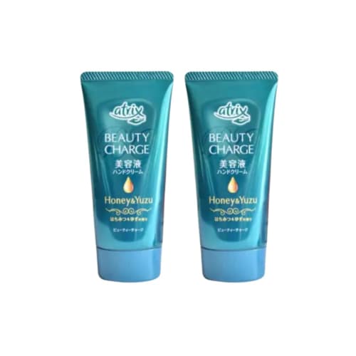 [Set of 2] Atrix Hand Cream Beauty Charge Honey & Yuzu Scent, 80g | For Firmer, Radiant Hands and Moisturized Nails. Contains Vaseline, Hyaluronic Aci