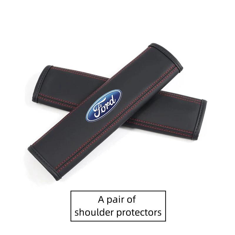 ACV1 2/4PCS Car Headrest Neck Pillow Seat Belt Shoulder Pads for Ford Ranger S-Max Focus Galaxy Mondeo Transit Tourneo Custom Ranger